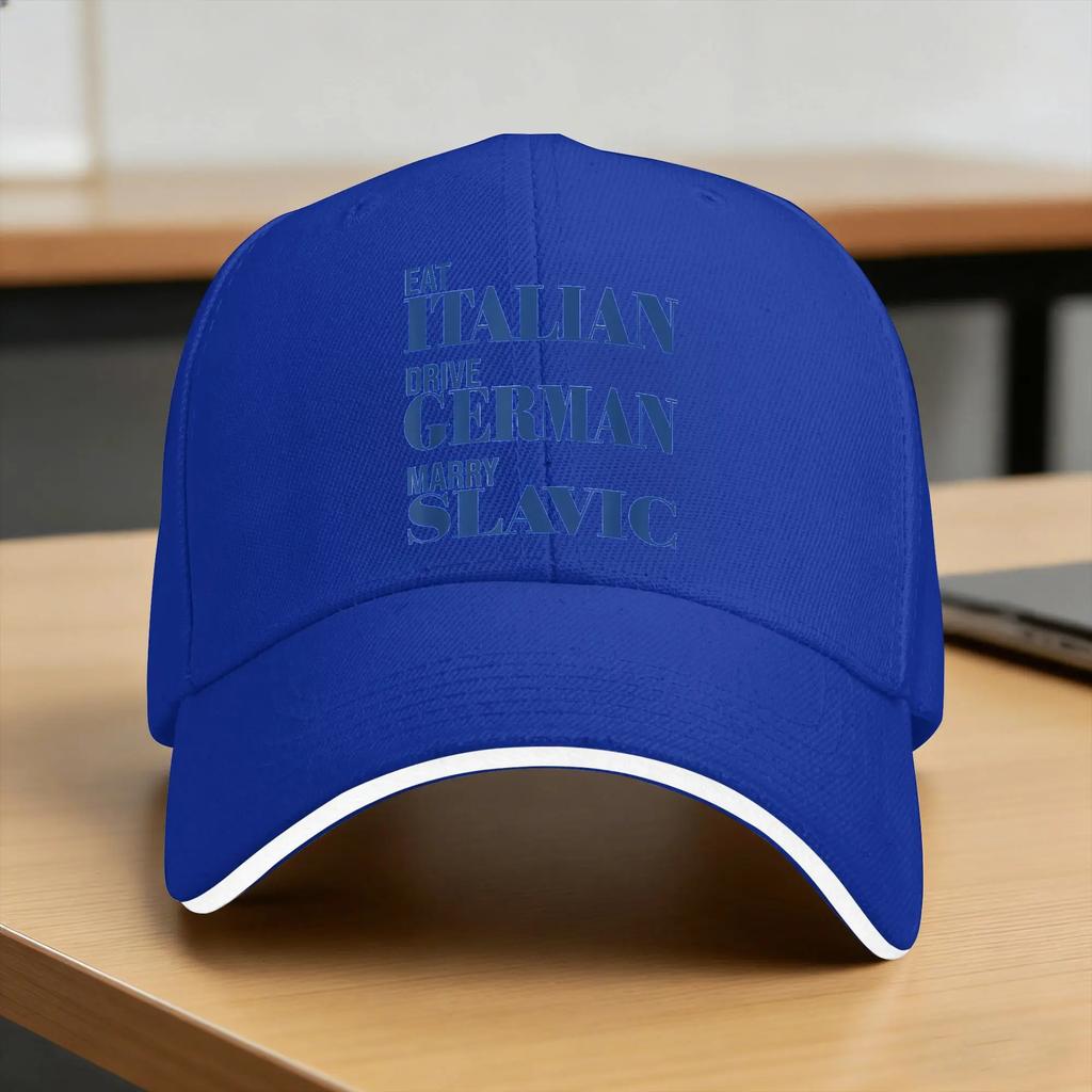 Eat Italian Drive GerUnisex Marry Slavic Funny Quote Sun Baseball Cap Spring FeUnisex Unisex Custom Logo Hip Hop Hats Wholesale