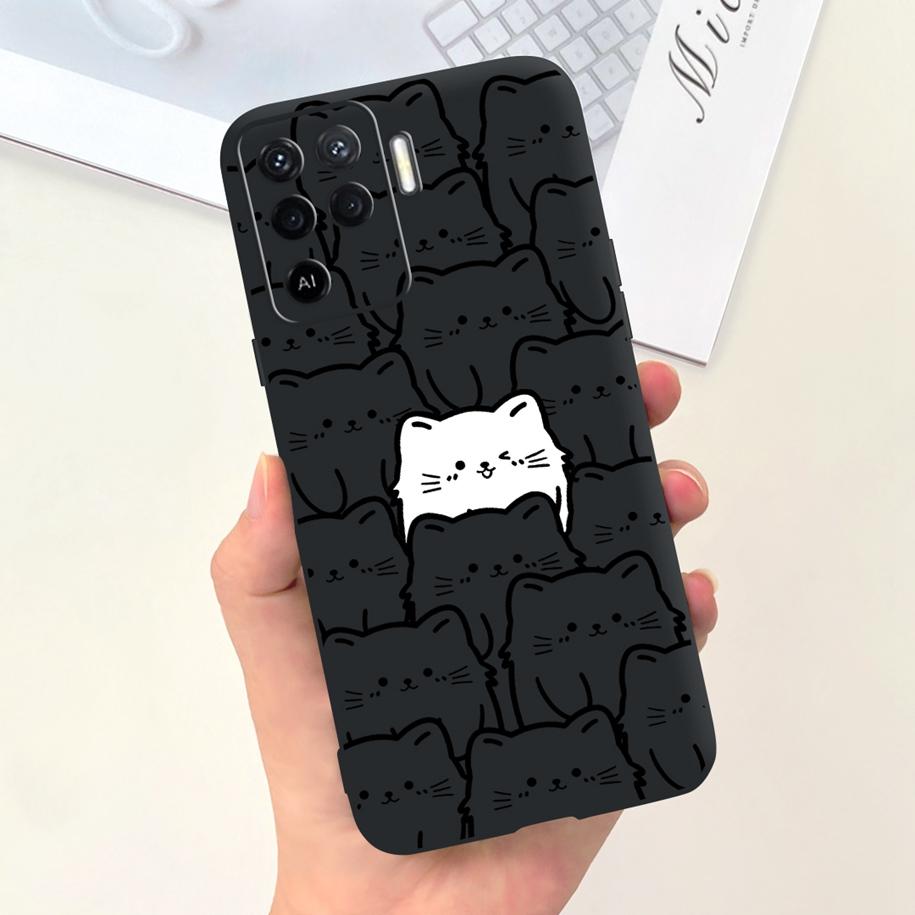 For OPPO A74 A94 Case CHP2219 CPH2203 Phone Cover Cute Duck Dinosaur Slim Matte Funda For OPPO A74 A 94 5G OPPOA74 CPH2197 Coque