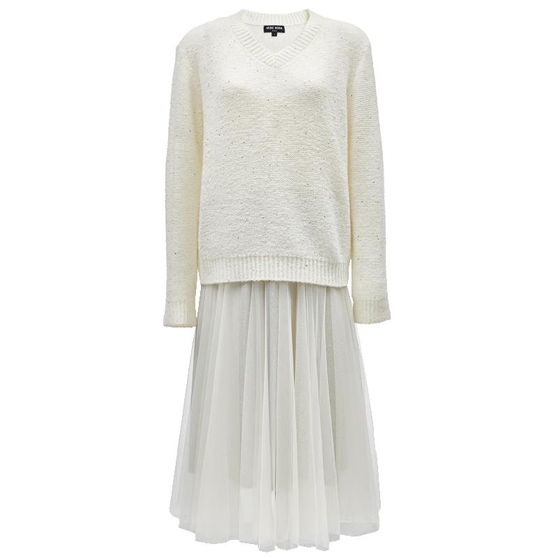 

VEROMODA Soft Knit Mesh A-Line Maxi Dress L