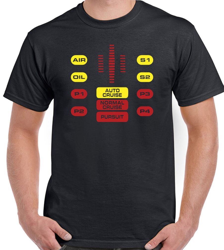 Knight Rider T-Shirt KITT Control Panel Mens Funny David Hasselhoff The Hoff S