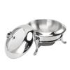 Chafing Dish Buffet Set Round Buffet Warmer with Lid Stainless Steel Fuel Heating Portable Catering
