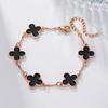 New Four-Leaf Clover Bracelet Female Simple Ins Five Flowers Mother-Of-Pearl Good Luck Four-Leaf Clover Hundred Hand Jewellery