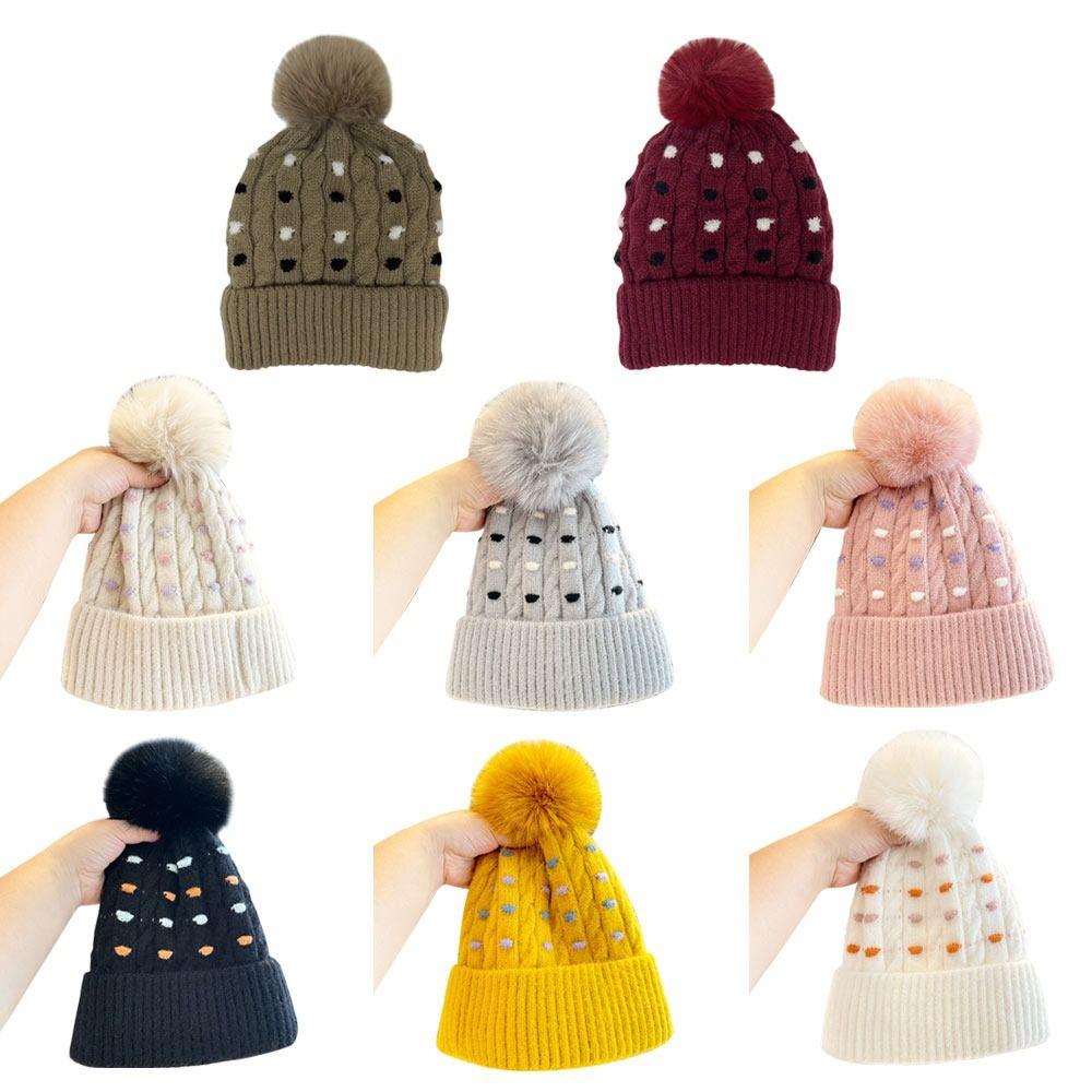 Fashion Warm Winter Hat Ear Protection Thickened Knitted Cap Elastic Plush Beanie Hats Women