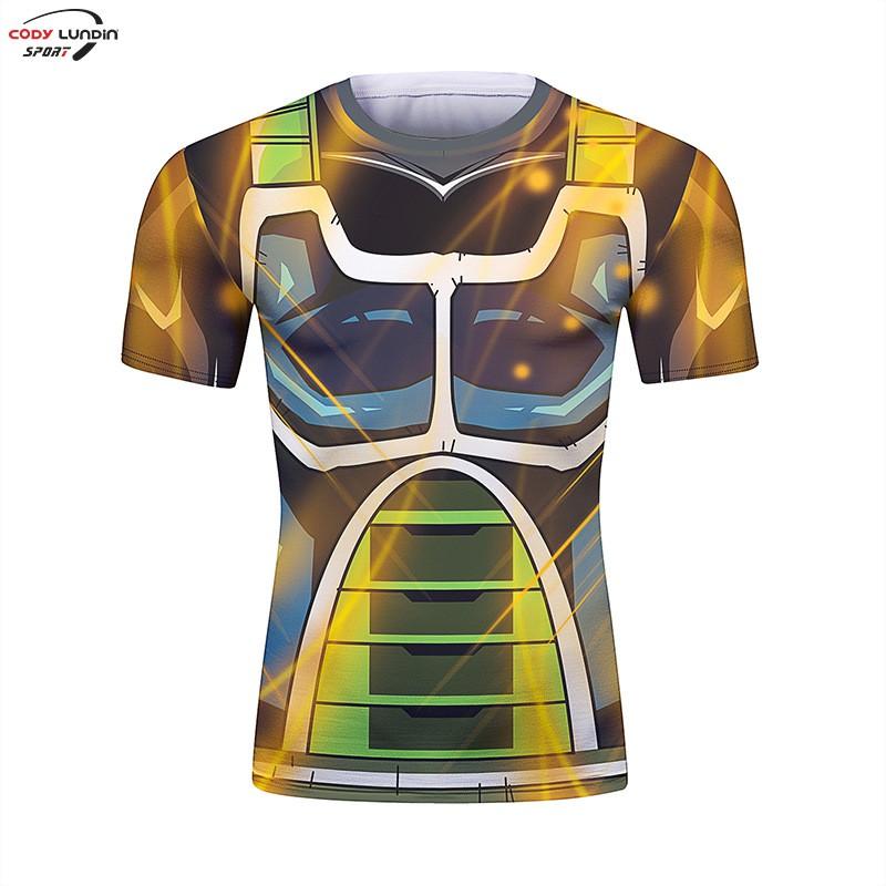 Mens Slim Fit Short Sleeve T-Shirt With 3D Print Quick-Dry Athletic Top Running Casual Sport