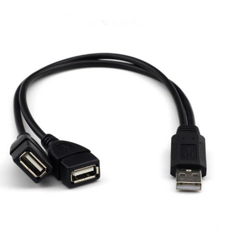 2 in 1 USB Y Splitter Cable USB Power Splitter Cable USB2.0 Male to 2 USB Female Splitter Cable Charging Data Transfer