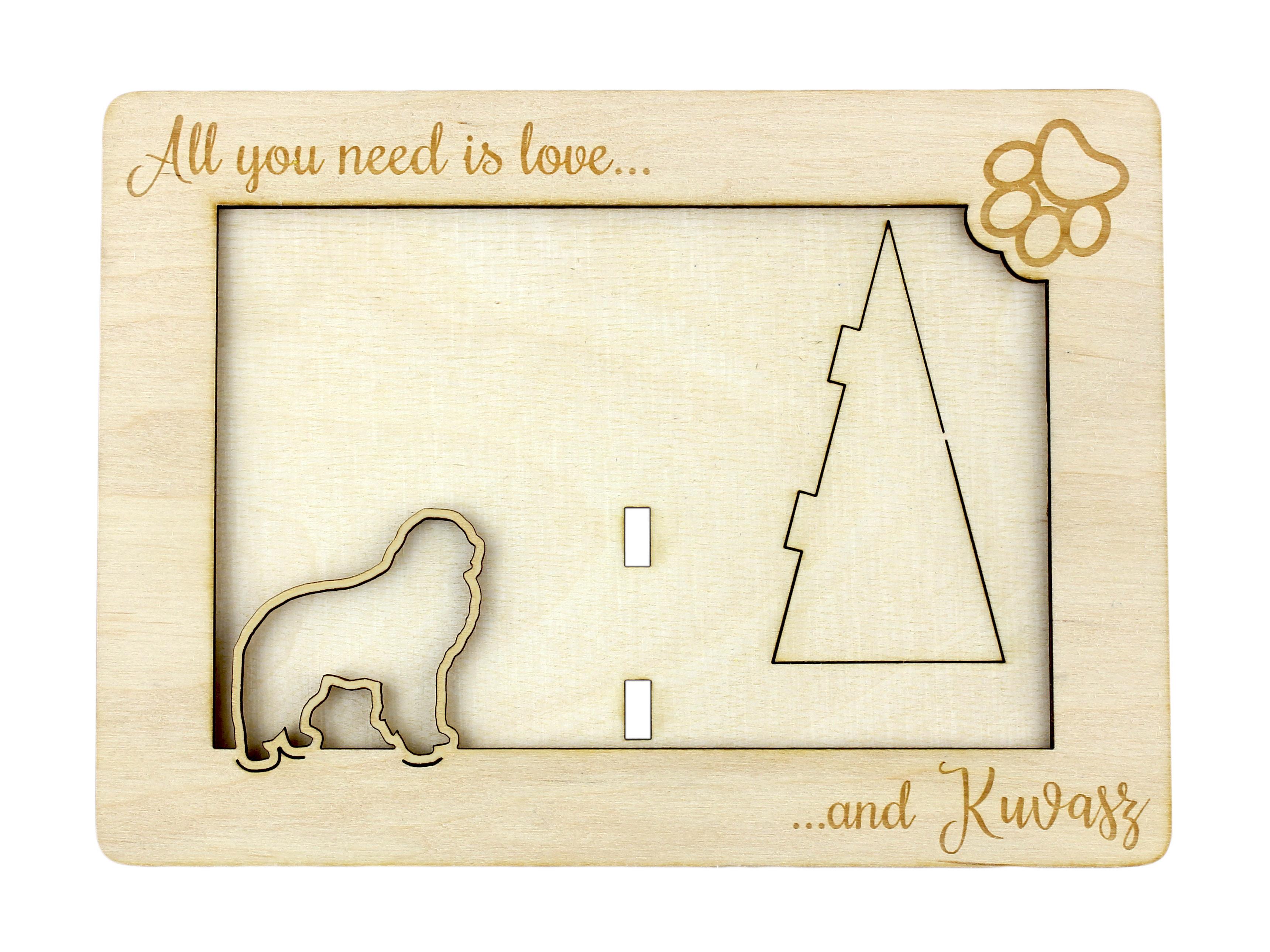 

Kuvasz - Photo frame, engraved wooden frame, a lovely gadget for the dog lover by Art-Dog