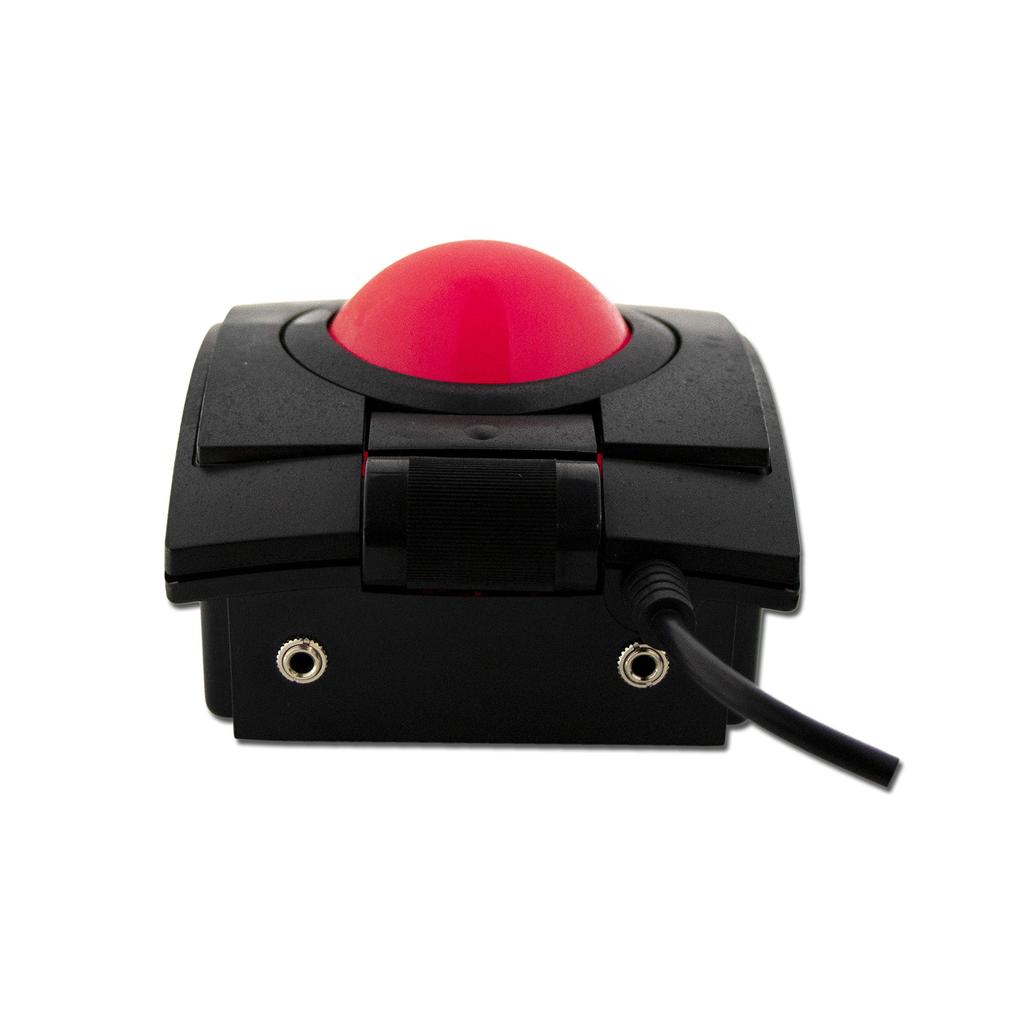 Glow USB Wired Ergonomic Backlit Ambidextrous High Performance Laser Trackball Made In the USA CST2545-5W (GL) (L-Trac Red) 5-Button (Black) -