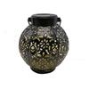 Wrought Iron Hollow Solar Lamp Outdoor Garden Courtyard Layout Lamp Peony Flower Projection Lamp Portable Hanging Lantern Landscape Decorative Lamp