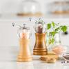 2 Ein Licht/Dunkles Gummiholz Manuelle Pfeffermühle Luxus-Set, Keramisches Mahlwerk Wiederverwendbare Gewürzflasche Küche, Restaurant Zuhause Meersalzmühle