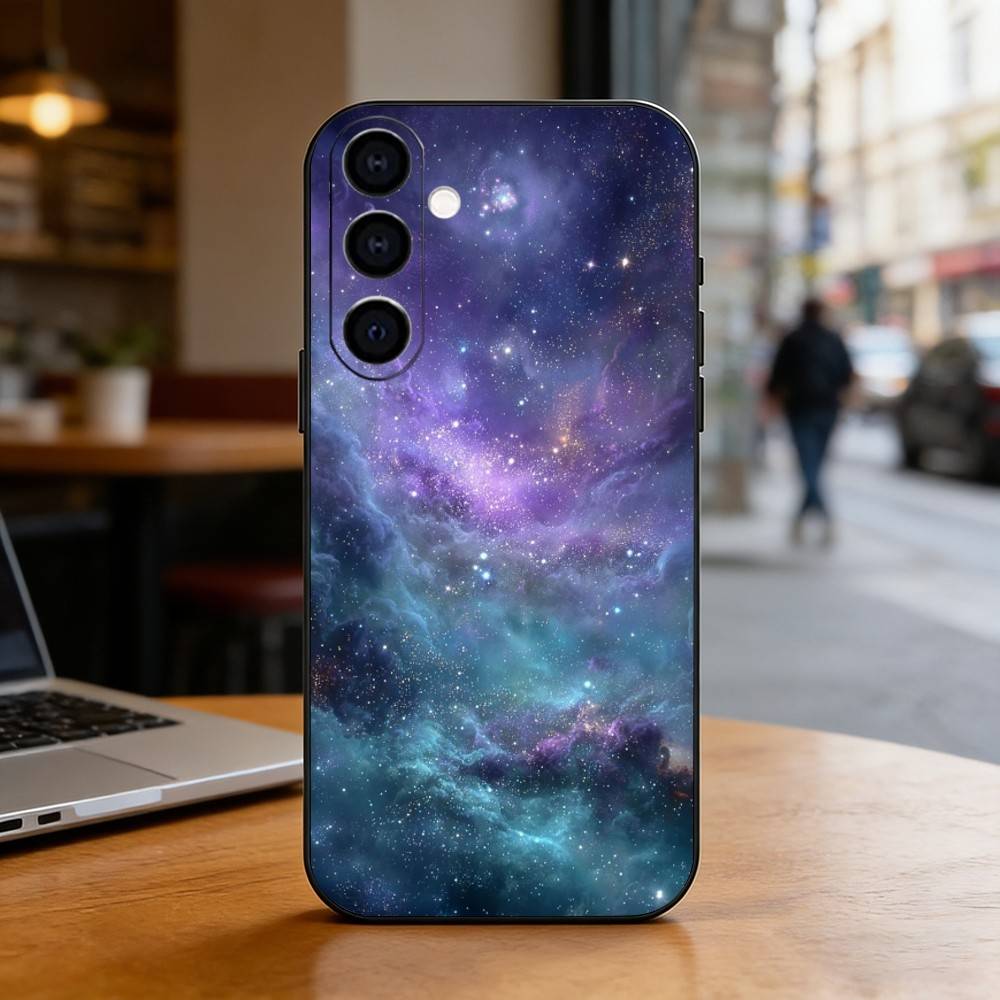 Milky Star Phone Case For Samsung Galaxy A73,A72,A71,A70,A53,A52,A51,Soft Silicone Black Cover