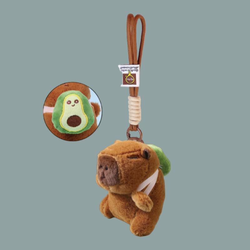 Cute Plush Keychain Small Capybara Pendant Student Bag Pendant Small Gift Boutique