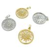 European & American Gold-Plated Moon Star Copper Pendant Necklace for Women