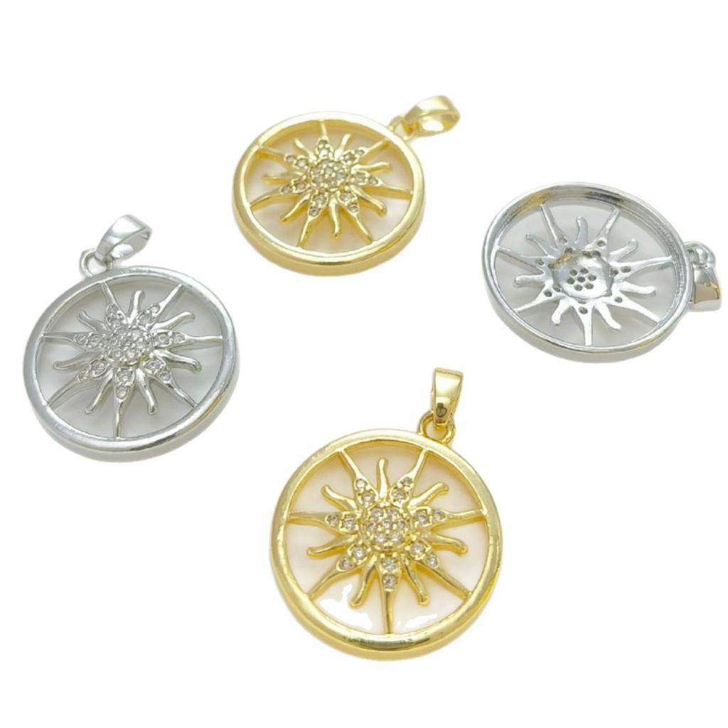 European & American Gold-Plated Moon Star Copper Pendant Necklace for Women