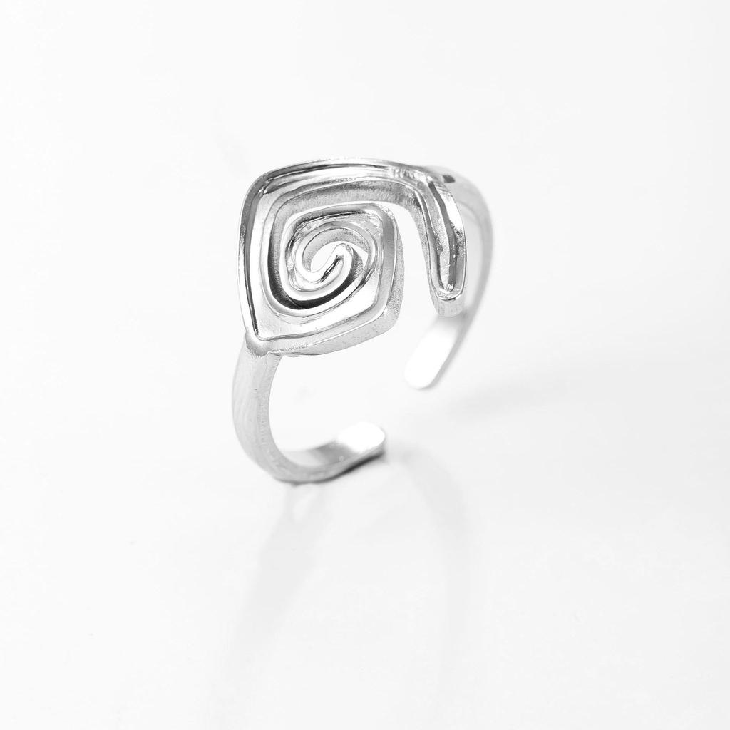 Ensemble de Bagues Croisées Empilables pour Homme en Acier Inoxydable - Bijoux Rétro en Acier Titane