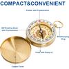 Camping Survival Pocket Compass - Heavy Duty Copper Clamshell Waterproof Glow-in-the-Dark Kids Compass