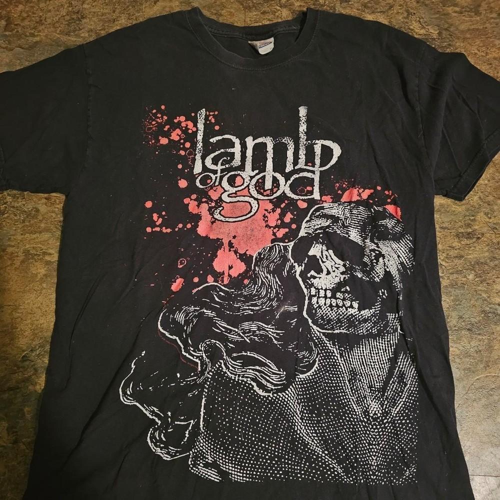 Lamb of God band tee metal rock band short sleeve black color shirt VK04043 Unisex T-Shirt XXXL