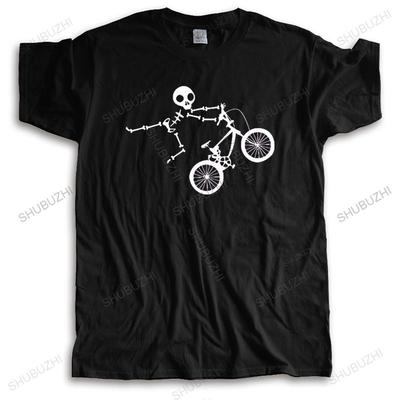 Latest Skeleton Alien BMX Cycle Bike New Tee-Shirts Custom Short Sleeve T-Shirt Funny Fall O Neck Pure Cotton T Shirt for Men