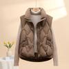 Light Down Vest Women's New Short Thickened Vest Vest Vest Vest Fashionable Loose Warm Jacket Winter
