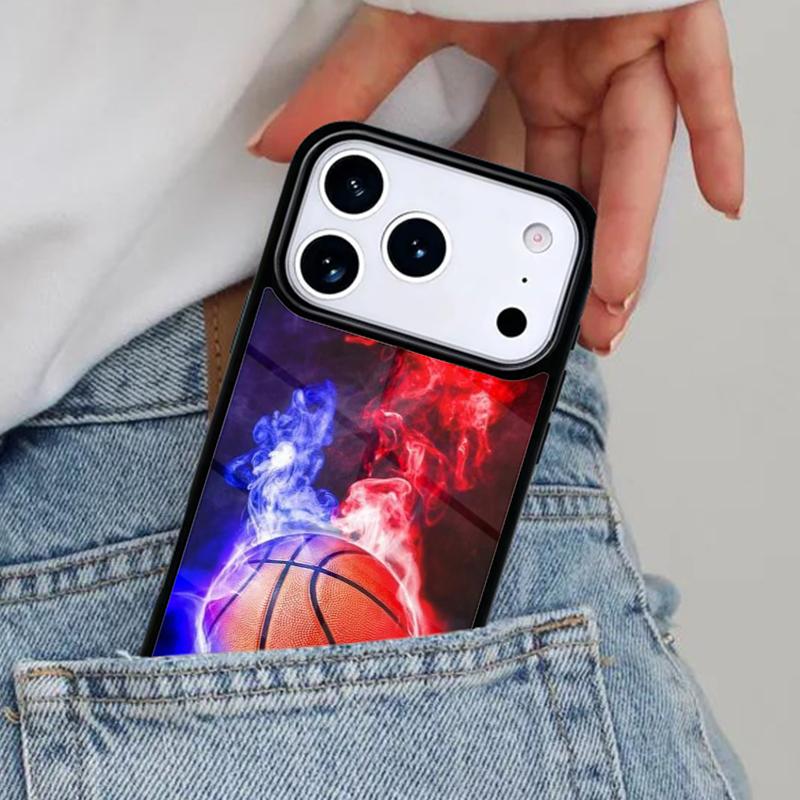 

Basket Ball Flame Phone Case for iPhone 16e 15 14 13 12 17 Pro Max Plus Air 17pro Cover Coque iPhone 13 Pro Max