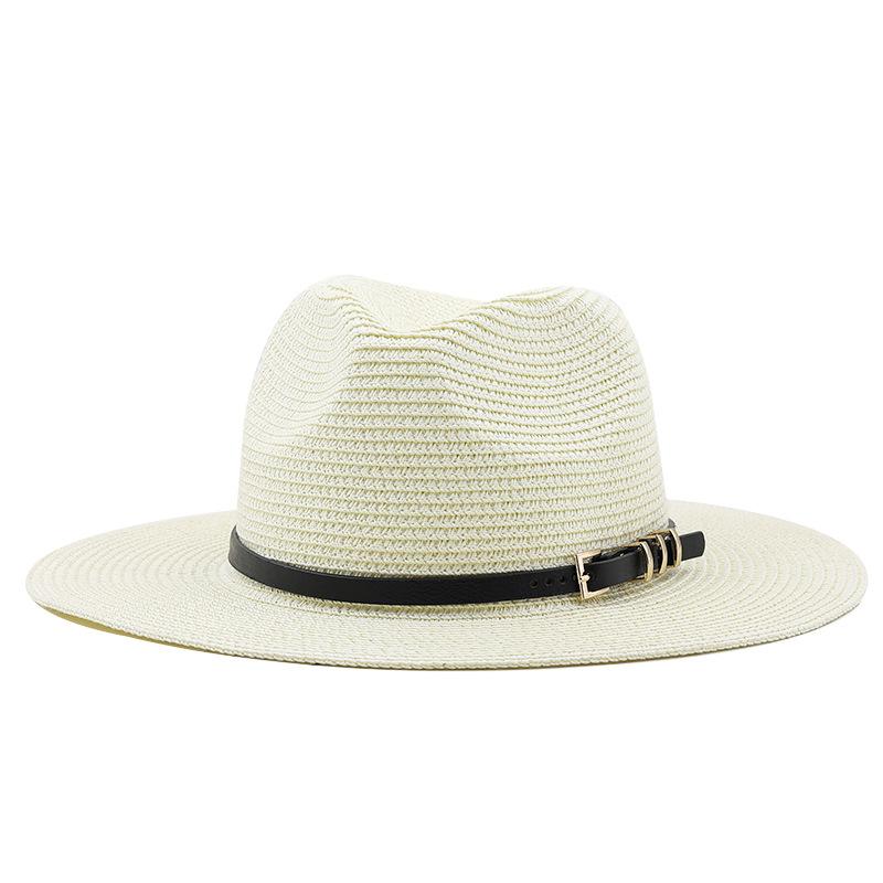 Straw hat outdoor travel seaside sun protection visor jazz hat women's beach hat