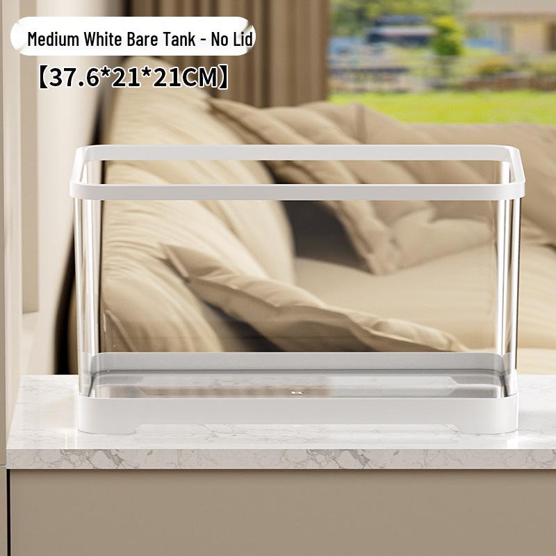 Premium Turtle Tank with Ecological Design, Sunning and Climbing Platforms, Desktop-Friendly with Lid, Also Suitable for Goldfish