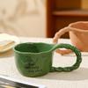 Light Luxury Knot Coffee Cup Literary Design Sense Breakfast Cup Mug Afternoon Tea Cup Ceramic Cup