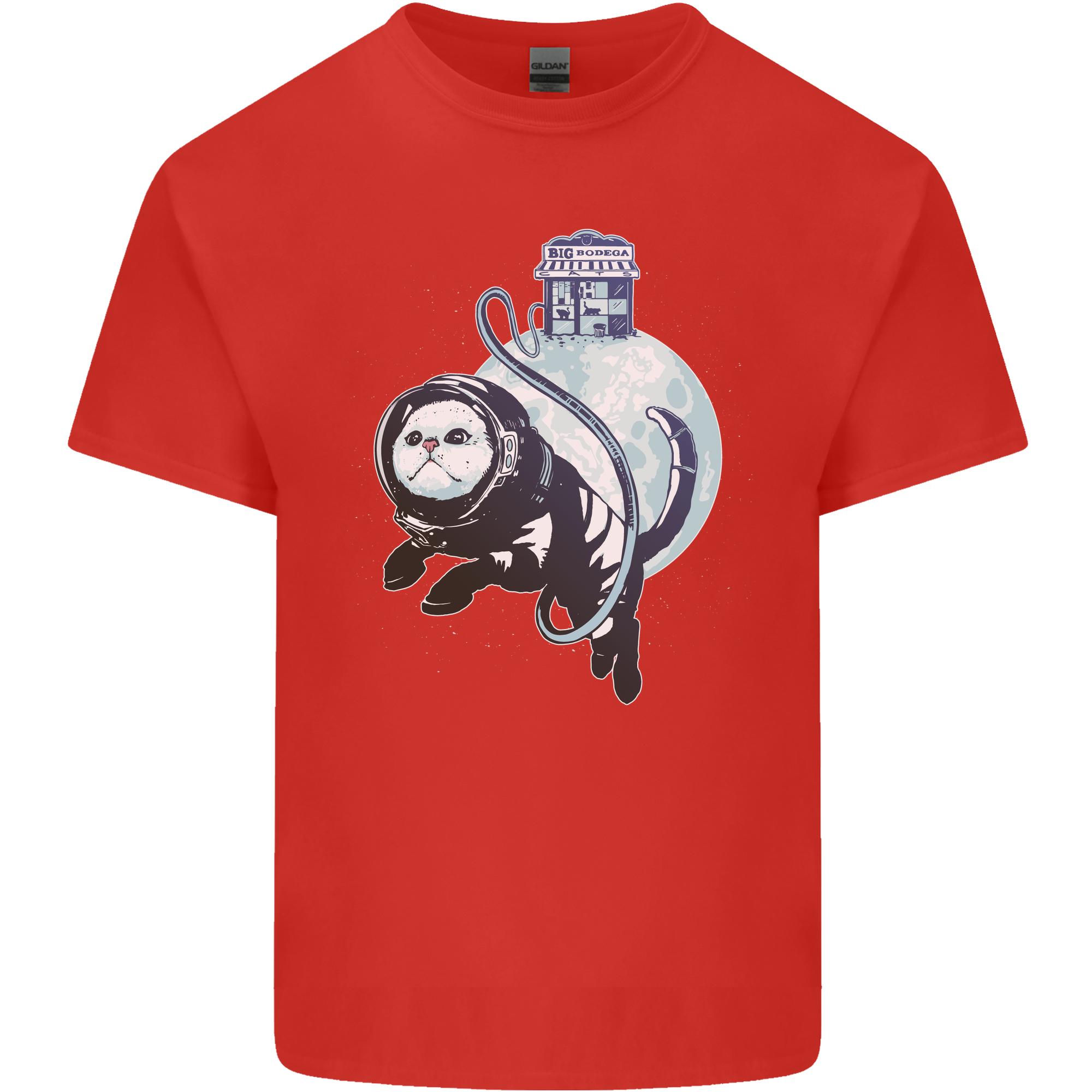 Space Astronaut Cat Funny Unisexs Light Cotton TShirt S