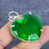 Peridot Gemstone Handmade 925 Sterling Silver Jewelry Pendant 1.77" v5s50