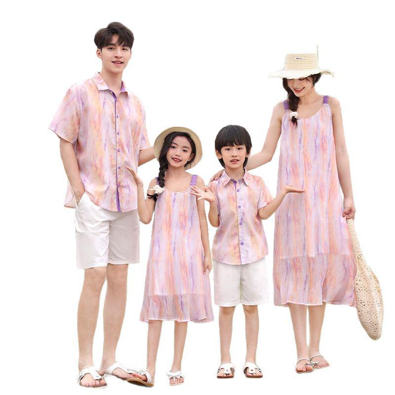 Stylish Summer Beachwear: Mother-Son & Mother-Daughter Dress