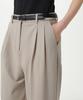 MUSINSA STANDARD WOMAN Women'S Lightweight High-Waisted Wide Hidden Banding Slacks [Light Beige]