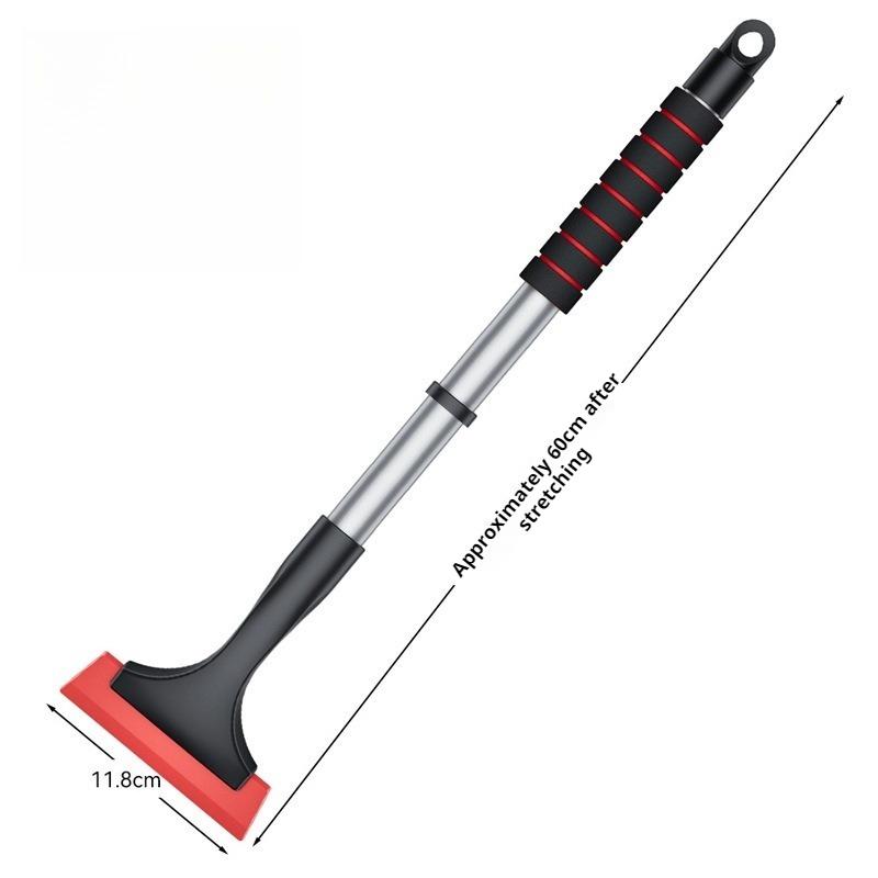 Ausziehbarer Aluminium-Eiskratzer Schneebesen für Autoscheibe Teleskopisch Extra-lang Schneeschaufel