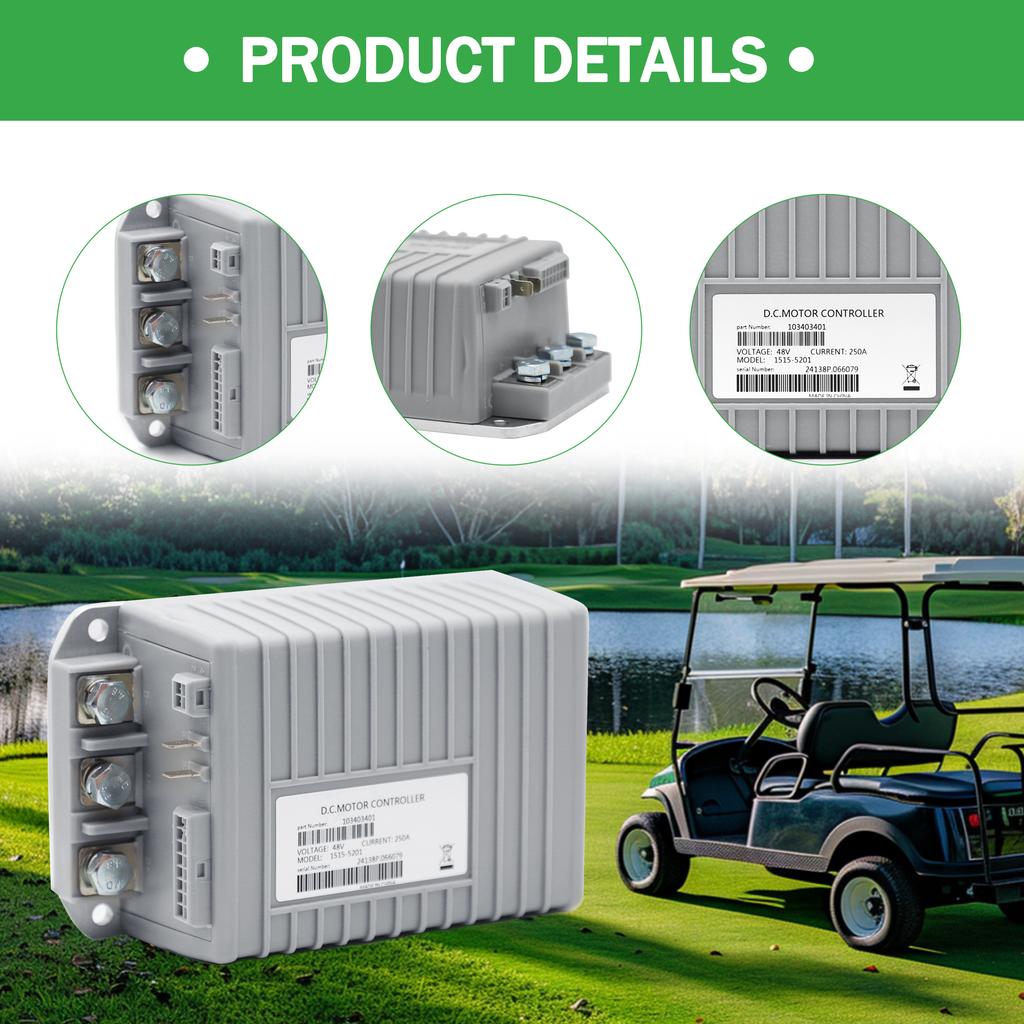 48V 250A Motor Controller, 1515-5201 103403401 Speed Controller  for Curtis Club Car DS Precedent  2009-UP Golf Carts