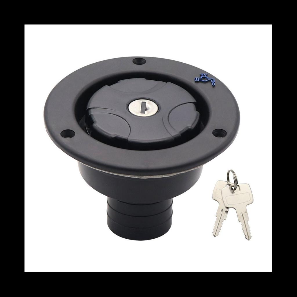 A03E-Lockable Filler Neck For Water Tanks Caravan Fresh Water Fill Hatch Inlet Camper Trailer Tank Caps RV Accessory