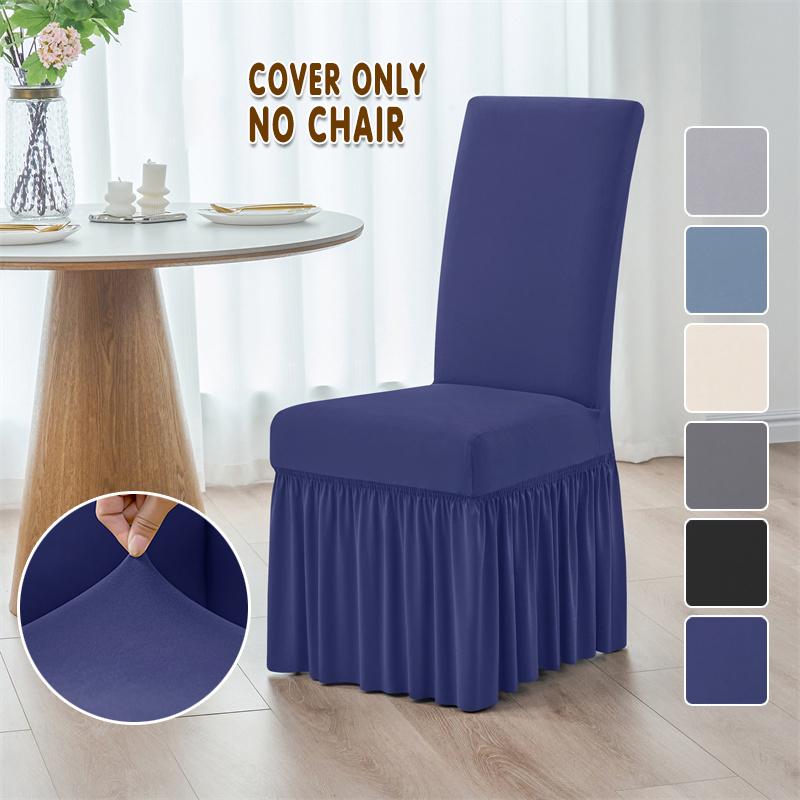 

1/4/6pcs Stretch XL Size Chair Cover Thin Cloth Dining Chair Slipcover Long Back Seat Protector Cover for Living Room Wedding 1PC chair cover