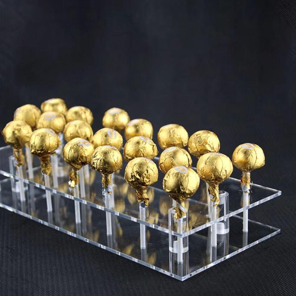 10/21 Holes Candy Rack Clear Cake Lollipop Holder Sturdy Lollipop Stand  Dessert Bar