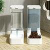 For cats and dogs1-2Gravity-Feed Plastic Automatic Pet Feeder and Waterer Set