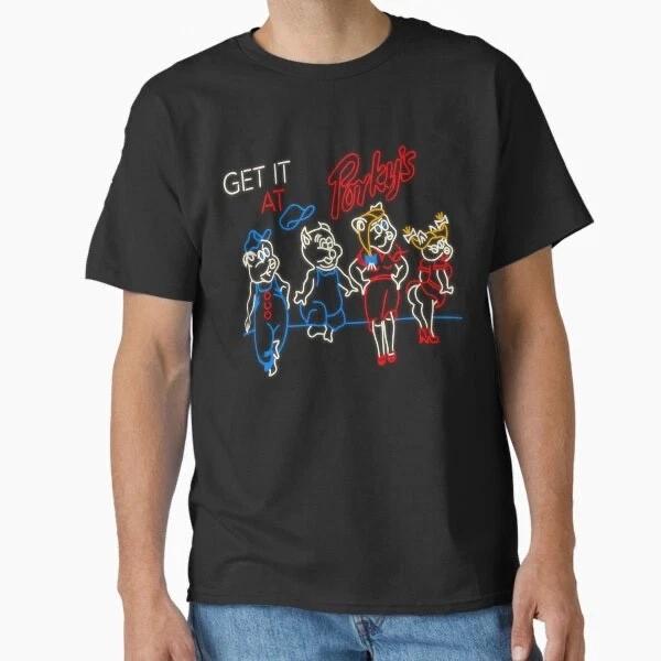 get it at porky s Japanese horror film movie retro funny 90s halloween t shirt 3XL