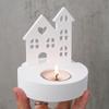 DIY Heart House Candlestick Silicone Mold Window Houses Tea Light Candle Holder Craft Gift Making Resin Gypsum Molds Home Decor