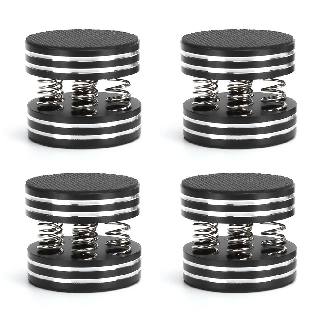 4PCS Spring Speaker Spikes Sound Dampening Feet for HiFi Amplifier Speaker Turntable PlayerBlack