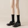 95% Cotton Thickened Socks Women'S Jk Style College Style Black And White With Women'S Short And Medium Calf Socks