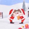 1Pcs Mini Christmas Couple Figure Doll DIY Garden Bonsai Decor Ornament Kid Toy Miniature Figurine Resin Craft