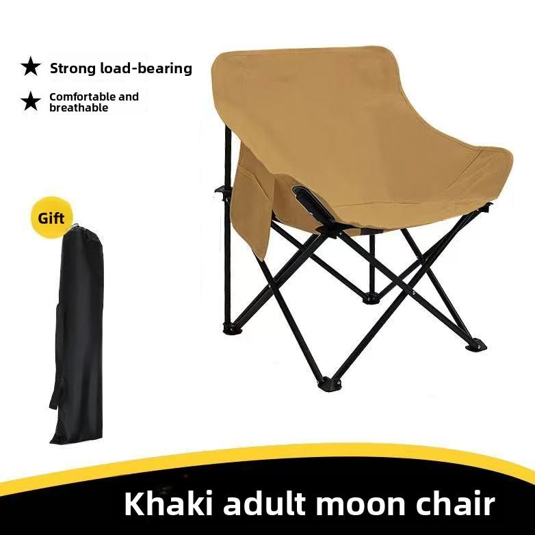 Portable Camping Moon Chair - Lightweight & Compact Folding Outdoor Chair, Ergonomic Leisure Seat for Hiking, Beach, Picnic,