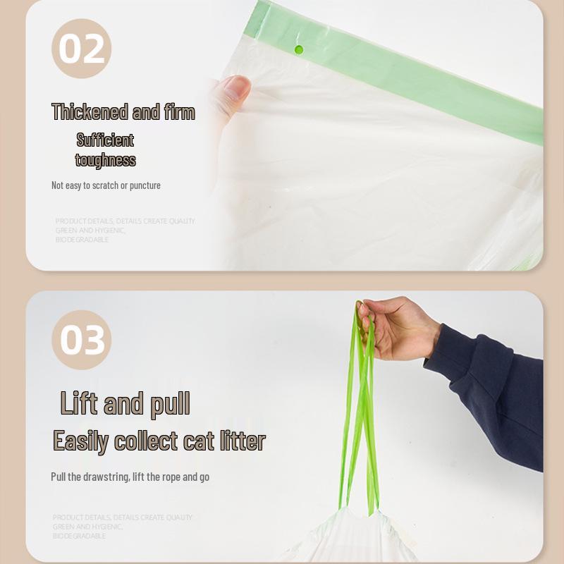 Thickened Drawstring Large Cat Litter Bags - Disposable & In Stock