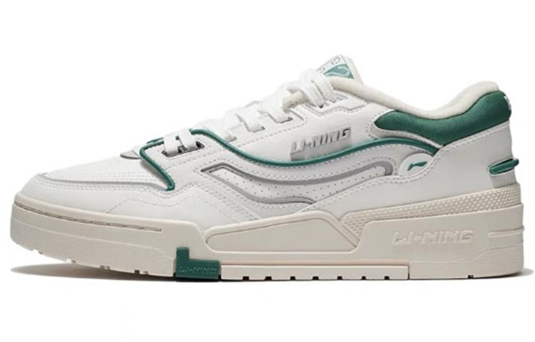 Li Ning 001 BTC Низкие Скейтбордические Кроссовки Женские Бело-Зеленые AGCS024-3 36