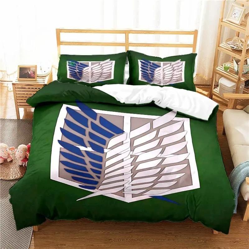 Attack On Titan Duvet Cover 3D Exquisite  Cartoon Digital Print Bedding Set Comforter Bed Youth Home Decor Boys Gift