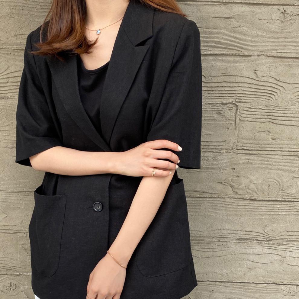 Dámské sako Jednobarevné Volné Jednořadé Kardigan Klopa Tříčtvrteční rukáv OL Business Styl pro dojíždění Kapsy Dámský kostým Kabát Plus Size