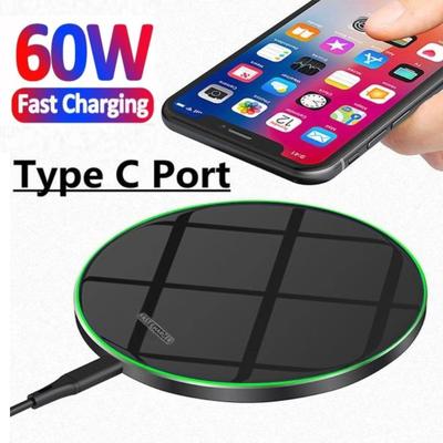 Tragbares neuestes 60W superschnelles kabelloses Qi-Ladepad für iPhone 14 13 12 11 X Pro Max Samsung Galaxy Huawei Xiaomi kabellose Ladestation