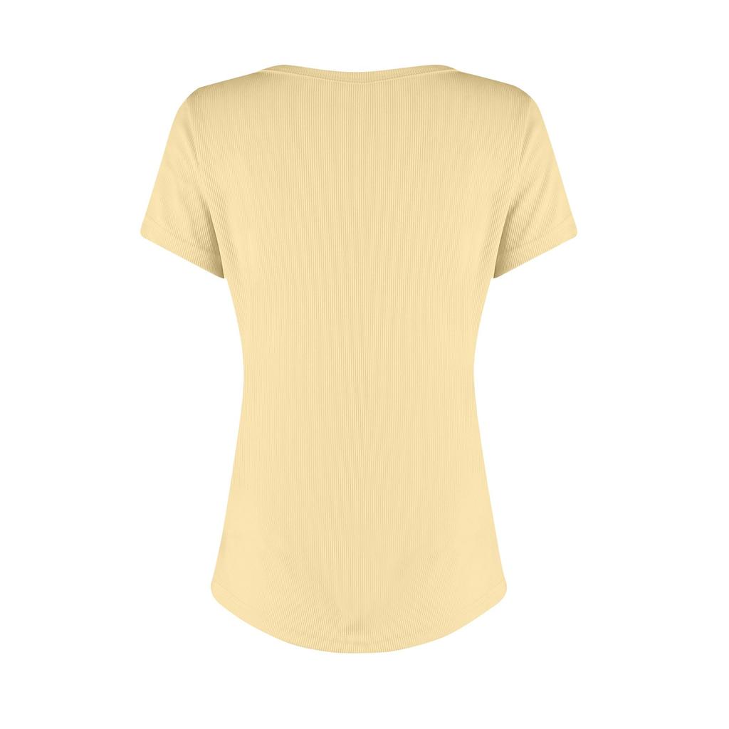 Women's Thread Pullover Color Versatile Sexy Fashion Short Sleeved Top