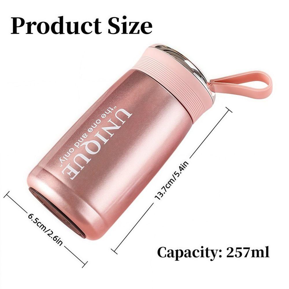 Bärbar Läckagesäker Mini Termosmugg Rostfritt Stål 257ml Vakuummugg Liten Kapacitet Fickdesign Vattenflaska Resa Utomhus