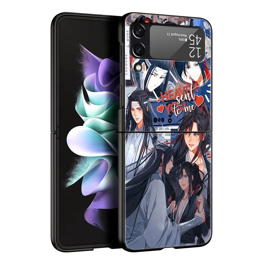 Anime Mo Dao Zu Shi MDZS Z Flip 4 Phone Case For Samsung Z Flip 3 5G Black Hard Shell Galaxy ZFlip3 ZFlip5 Cover Folding Luxury